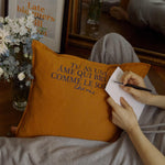 Relaxed Cotton-Linen Cushion Cover(Caramel)