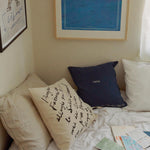 Relaxed Cotton-Linen Cushion Cover(Marine)